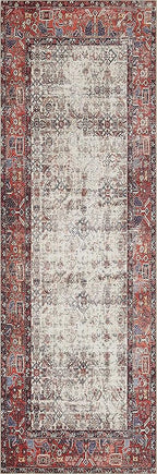 Loloi Layla Collection LAY-12 Ivory/Brick 5'-0" x 7'-6" .13" Thick Area Rug - Image 5