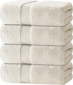 White Classic Luxury Bath Towels Set of 4 Large by WhiteClassic