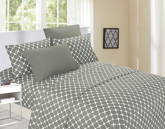 Elegant Comfort Luxury Softest and Coziest 4-Piece Bed Sheet Set, Wrinkle by ELEGANTCOMFORT