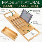 SereneLife Premium Bathtub Tray Caddy, Expandable Bath Tray, Unique House - Image 4