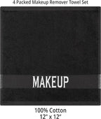 Cotton Paradise Makeup Remover Towels 4 Pack 100% Cotton 12x12 Inch Turkish - Image 3
