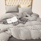 PURE ERA Jersey Knit Duvet Cover Set 100% T-Shirt Heather Cotton Super Soft by PUREERA