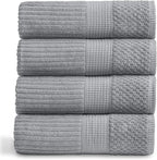 Springtree Home 100% Cotton Bath Towel Set of 4 | Super Soft & Absorbent by SpringtreeHome