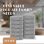 White Classic Light Gray Washcloths Set - Image 4