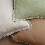 MIULEE Decorative Throw Pillow Covers Neutral Linen Fringe Throw Pillows Set of - Image 4