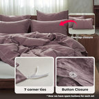 Simple&Opulence 100% Washed Linen Duvet Cover - Image 4