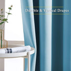 NICETOWN Teal Blue Room Darkening Curtains - Image 5