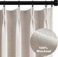 Topfinel Pinch Pleated Curtains 96 Inch Long, 100% Blackout Thermal Insulated by Topfinel