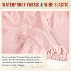 Reusable Shower Cap for Women, Large Waterproof Shower Bonnet - Image 6