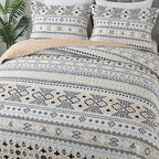BEDIFANY Boho Quilt Bedding Set, 3 Pieces Stripe Queen Bedspread Lightweight - Image 3
