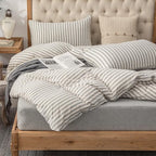 PURE ERA Jersey Knit 2pc Duvet Cover Set 100% T-Shirt Heather Cotton Super Soft - Image 3