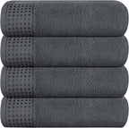 GLAMBURG Ultra Soft 4 Pack Oversized Bath Towel Set 27x54 inches, 100% Cotton by GLAMBURG