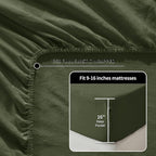 LBRO2M 100% Pure Linen Sheet Set Deep Pocket Up to 16" Bed Sheets Sets - Image 4