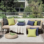 MIULEE Pack of 2 Decorative Outdoor Solid Waterproof Throw Pillow Covers Euro - Image 6