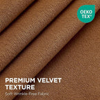 Joydeco Golden Brown 100% Blackout Curtains 108 Inch 2 Panels, Luxury Thermal - Image 2