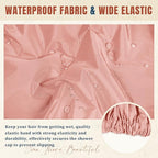 Reusable Shower Cap for Women, Large Waterproof Shower Bonnet - Image 6