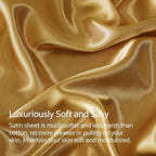 BEDELITE Satin Fitted Sheet and Pillowcase Set, Luxury Soft Similar to Silk - Image 3