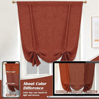 DriftAway Double Layer Linen Blackout Tie Up Curtains Thermal Insulated Fully - Image 6