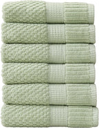NY Loft 100% Cotton Hand Towel 6 Pack Hand Towel Set | Super Soft & Absorbent by NYLoft