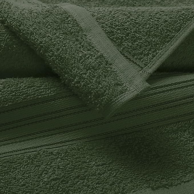 BOUTIQUO 6 Pack Cotton Towel Set, Contains 2 Bath Towels 28x55 inch, 2 Hand - Image 2