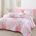YIKUSH Quilt Sets Queen Size Floral Quilt Set 3 Pieces Bedding Set Bedspreads - Image 6