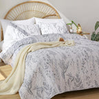 JANZAA Quilts Queen Size White Floral Bed Spread - Image 6