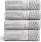 Springtree Home 100% Cotton Bath Towel Set of 4 | Super Soft & Absorbent by SpringtreeHome