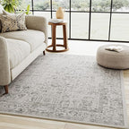 Gray Area Rug 4x6 Office Entryway Rug Machine Washable Kitchen Vintage - Image 6