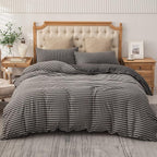 PURE ERA Jersey Knit Duvet Cover Set 100% T-Shirt Heather Cotton Super Soft - Image 6