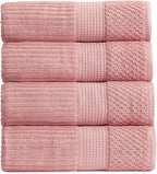 Springtree Home 100% Cotton Bath Towel Set of 4 | Super Soft & Absorbent by SpringtreeHome