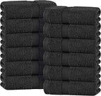 White Classic Black Hand Towels by WhiteClassic
