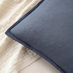 MIULEE Decorative Pillow Covers 20x20 Inch Indigo Blue ​Boho Farmhouse Neutral - Image 2