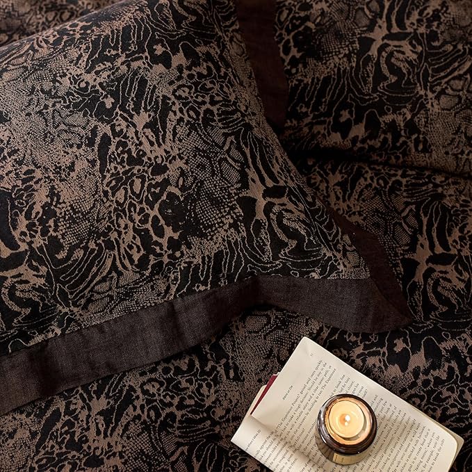 mixinni Duvet Cover Set Queen, Vintage Opulence Yarn-Dyed Jacquard Double-Layer - Image 5