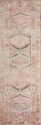 Loloi Layla Collection LAY-17 Pink/Lagoon 2'-6" x 9'-6" .13" Thick Runner Rug - Image 4