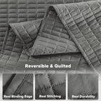 Comfort Spaces Charcoal Oversized Queen Quilt Set 102"x118" Bedspread Quilted - Image 6