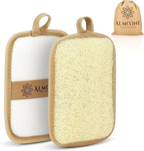 Almooni Premium Egyptian Exfoliating Loofah Pad Body Scrubber by Almooni