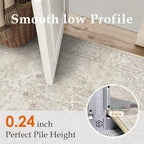 Beige 3x5 Area Rug Washable Vintage Carpet - Image 2