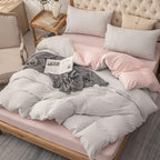 PURE ERA Jersey Knit Duvet Cover Set 100% T-Shirt Heather Cotton Super Soft - Image 6