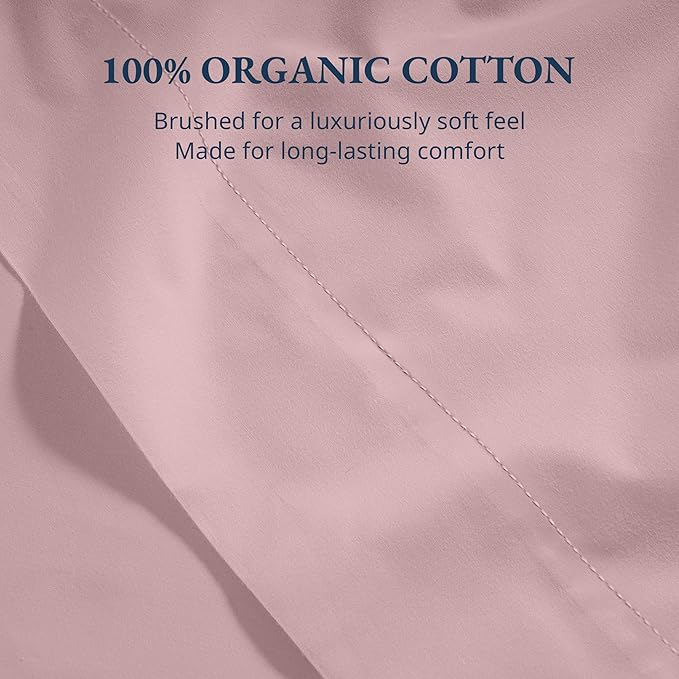 Lane Linen 100% Organic Cotton Full Size Flat Sheet Only - Image 5