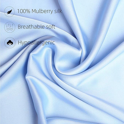 100% Silk Pillow Cases 2 Pack, Mulberry Silk Pillowcase - Image 2
