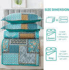 BEDIFANY 3 Pieces Cotton King Size Quilt Sets, King Bedspread Lightweight - Image 7