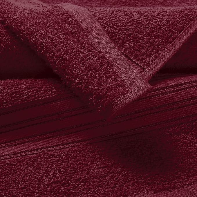 BOUTIQUO 100% Cotton 2 Pack Bath Towel Set 28x55, Eco-Friendly Large Bath Towels - Image 2