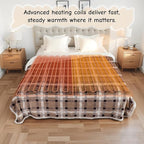 Electric Heated Blanket Full Size 72"x84", Soft Flannel - Image 5