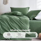 JELLYMONI 100% Washed Cotton Duvet Cover Full – Soft, Breathable Linen-Look - Image 7