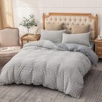 PURE ERA Jersey Knit Duvet Cover Set 100% T-Shirt Heather Cotton Super Soft - Image 5