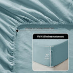 LBRO2M 100% Pure Linen Sheet Set Deep Pocket Up to 16" Bed Sheets Sets - Image 2
