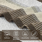 Andency California King Quilt Set Mocha Brown, 3 Pieces Ultra Soft Lightweight - Image 5