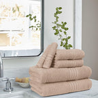 BOUTIQUO 6 Pack Cotton Towel Set, Contains 2 Bath Towels 28x55 inch, 2 Hand - Image 3