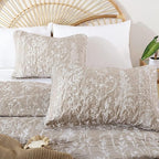 JANZAA Twin Quilt Oatmeal Quilt Bed Spread Boho Quilt - Image 5