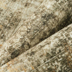 Area Rug 6x9 Brown Washable Non-Slip Lightweight Floral Vintage Distress Print - Image 8